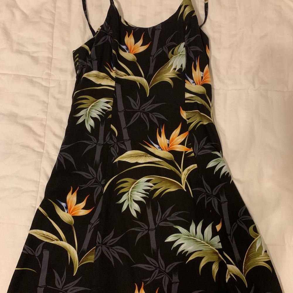 Floral Black Mini Dress